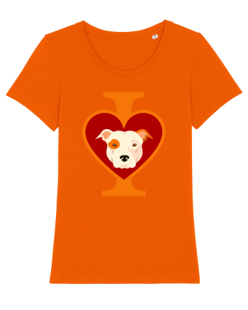 I Love Pitbull Bright Orange