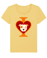 I Love Pitbull Tricou mânecă scurtă guler larg fitted Damă Expresser