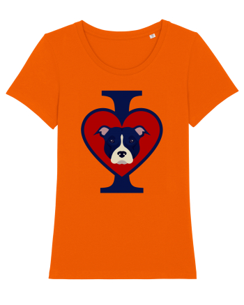 I Love Pitbull Bright Orange