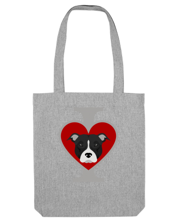 I Love Pitbull Heather Grey