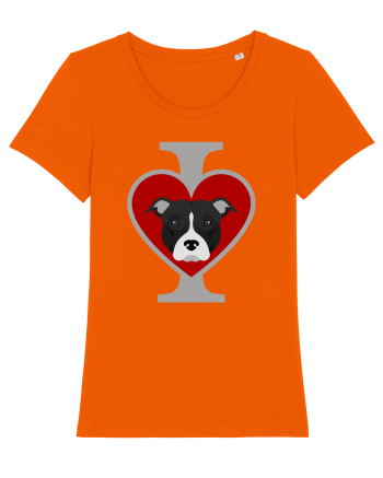 I Love Pitbull Bright Orange