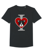 I Love Pitbull Tricou mânecă scurtă guler larg Bărbat Skater
