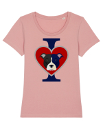 I Love Pitbull Tricou mânecă scurtă guler larg fitted Damă Expresser