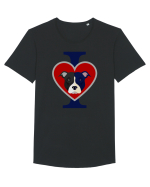 I Love Pitbull Tricou mânecă scurtă guler larg Bărbat Skater