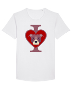 I Love Pitbull Tricou mânecă scurtă guler larg Bărbat Skater
