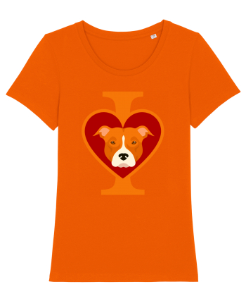 I Love Pitbull Bright Orange