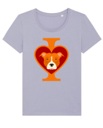 I Love Pitbull Tricou mânecă scurtă guler larg fitted Damă Expresser