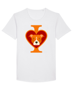 I Love Pitbull Tricou mânecă scurtă guler larg Bărbat Skater