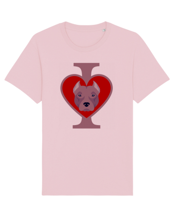 I Love Pitbull Cotton Pink