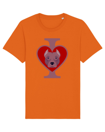 I Love Pitbull Bright Orange