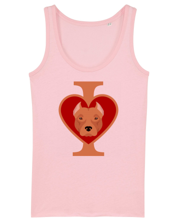 I Love Pitbull Cotton Pink