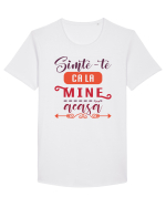 Simte-te ca la mine acasă Tricou mânecă scurtă guler larg Bărbat Skater