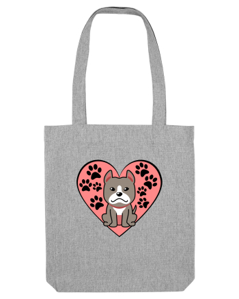I Love Pitbull Heather Grey