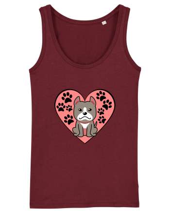 I Love Pitbull Burgundy