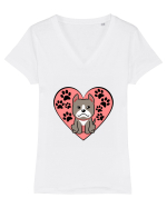 I Love Pitbull Tricou mânecă scurtă guler V Damă Evoker