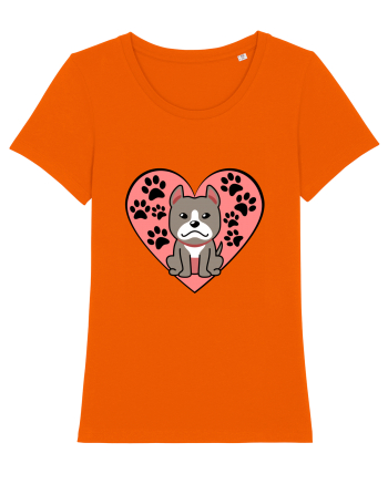 I Love Pitbull Bright Orange