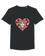 I Love Pitbull Tricou mânecă scurtă guler larg Bărbat Skater