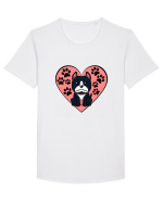 I Love Pitbull Tricou mânecă scurtă guler larg Bărbat Skater