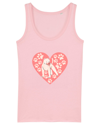 I Love Pitbull Cotton Pink
