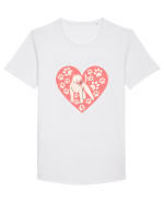 I Love Pitbull Tricou mânecă scurtă guler larg Bărbat Skater