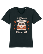 Happiness is Found Inside My Van Tricou mânecă scurtă guler V Bărbat Presenter