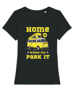 Home is Where You Park it Tricou mânecă scurtă guler larg fitted Damă Expresser