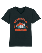 I'd Rather be Camping Tricou mânecă scurtă guler V Bărbat Presenter