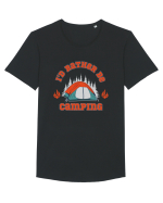 I'd Rather be Camping Tricou mânecă scurtă guler larg Bărbat Skater