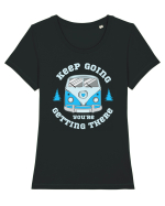 Keep Going Youre Getting There Tricou mânecă scurtă guler larg fitted Damă Expresser