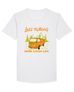 Less Talking More Living Life Tricou mânecă scurtă guler larg Bărbat Skater