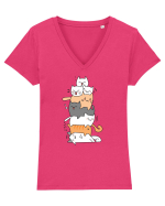 O grămadă de pisicuțe Tricou mânecă scurtă guler V Damă Evoker