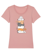 O grămadă de pisicuțe Tricou mânecă scurtă guler larg fitted Damă Expresser