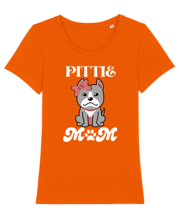 Pittie Mom Bright Orange