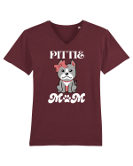 Pittie Mom Tricou mânecă scurtă guler V Bărbat Presenter