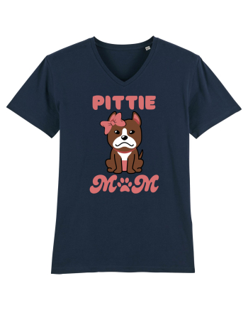 Pittie Mom French Navy