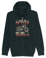 Life is better on two wheels Hanorac cu fermoar Unisex Connector