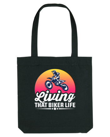 living that biker life Black