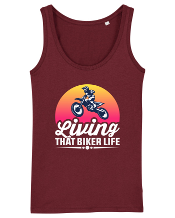 living that biker life Burgundy