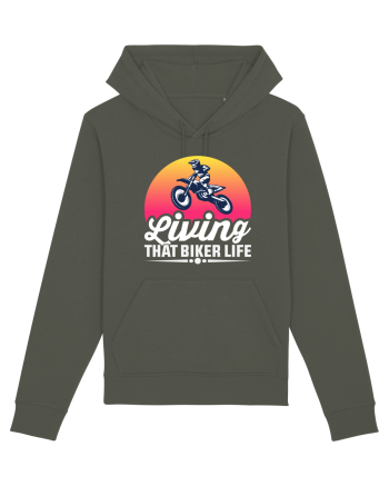living that biker life Khaki