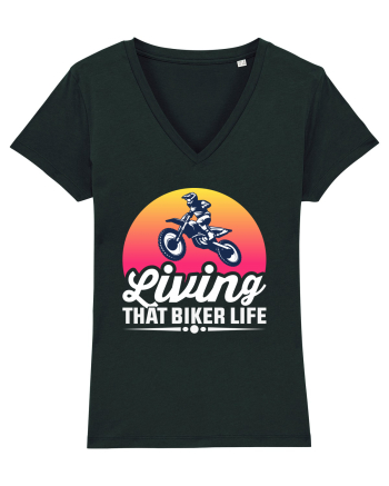 living that biker life Black