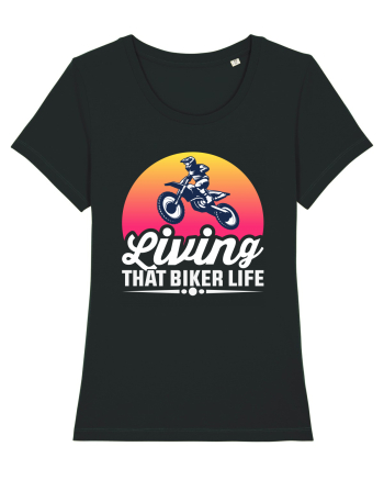 living that biker life Black