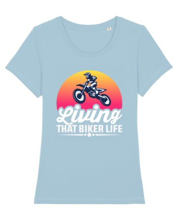 living that biker life Sky Blue