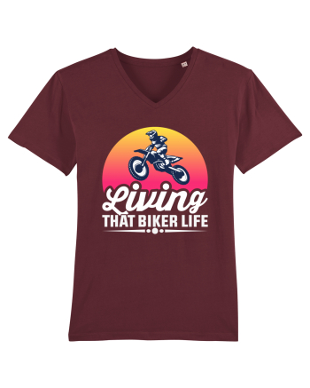 living that biker life Burgundy