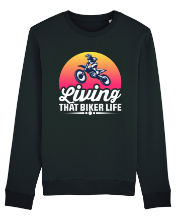 living that biker life Black