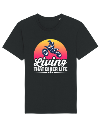 living that biker life Black