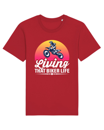 living that biker life Red