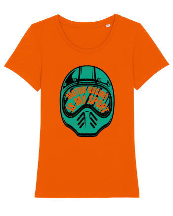 Motor Racing Is My Sport Bright Orange