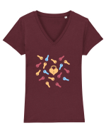 Cheia vieții Tricou mânecă scurtă guler V Damă Evoker