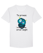Te privesc din orice unghi Tricou mânecă scurtă guler larg Bărbat Skater