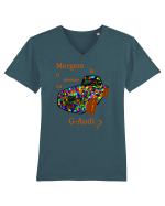Mergem la o plimbare cu G-audi? Tricou mânecă scurtă guler V Bărbat Presenter